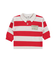 Civil Baby Çizgili 6-18 Ay Sweatshirt - Kırmızı