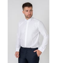 White Stone Venedik Pamuklu Slim Fit Ata Yaka Gömlek Beyaz