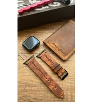 Apple Watch Deri Kordon (Ultra, Ultra 2) (49mm) Hakiki Deri Kişiselleştirilebilir