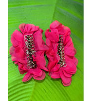 10X6 CM 2 Lİ ZİNCİRLİ APOLET CEKET AKSESUARI DİKİŞ APLİKE (Pembe)
