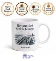 Tren Makinistine Hız Sınırı Rayların Sesi Makas Değişimi Kupa Bardak Hediye