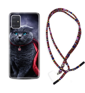 Samsung a71 A72 A73 A7 A9 2018 C7 C9 Kılıf Boyun Asklı Rasta Silikon Super Cat 1666