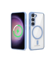 Samsung Galaxy S22 Uyumlu Kılıf M-safe Wireless Şarj Özellikli Silikon Zore Ege Kapak (Mavi)