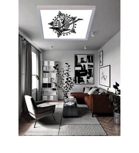 Genç Odası Led Avize Rock Star Lamba 60w Yüksek Homojen Aydınlatma 60x60 Modern Avize