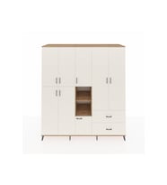 Kronos Dolap 12 Raflı 2 Çekmeceli Tek Askılı 220x59x243 Çam-Aytaşı/Aytaşı