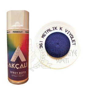 Akçalı Akrilik Sprey Boya METALİK KOYU VİYOLET MOR (Simli) 400 ml - 361