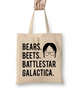 Bears Beets Battlestar Galactica The Office 01 Bez Çanta Uzun Saplı