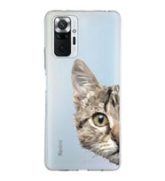 Xiaomi Redmi Note 10 Pro Uyumlu Kapak Catface Tasarımlı Şeffaf Silikon Kılıf