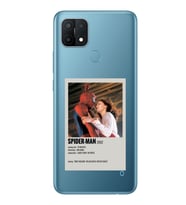 Oppo A15 / A15S Uyumlu Spider Man Minimalist Poster Desenli Şeffaf Telefon Kılıfı