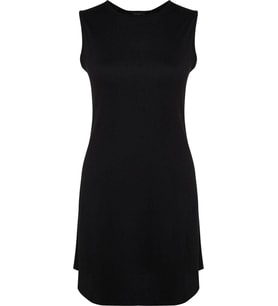 Moda Slim Casual Günlük Bürümcük Örme Bisiklet Yaka Kolsuz Kol A-Line Mini Boy Büyük Beden Elbise