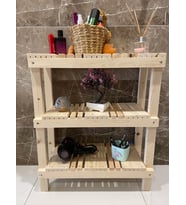 3 Lü Ahşap Dekoratif - Banyo Düzenleyici