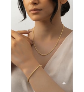 925 Ayar Gümüş Zarif Popcorn Zincir Kolye Bileklik Set.rose.gold.rodaj Renk Seçeneği