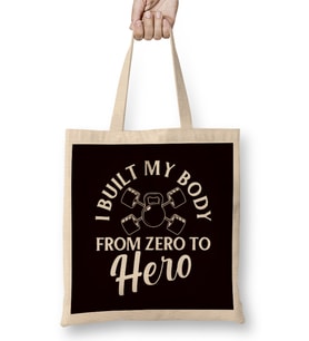 Built Body From Zero To Hero Fitness Workout Training Gym Bez Çanta Uzun Saplı