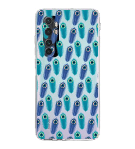 PrintiFy Xiaomi Mi Note 10 Lite ile Uyumlu Nazar Boncuğu 4  Kamera Korumalı Şeffaf Silikon Kılıf