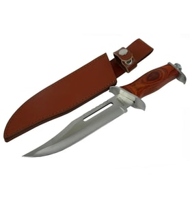111 Rambo Bıçağı 32 Cm - Ahşap Metal Saplı, Perçinli