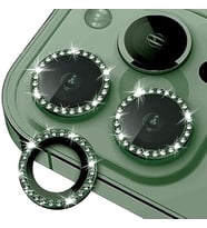 Binano Iphone 13/13 Mini Taşlı Yeşil Kamera Koruyucu