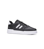 İmershoes Günlük Unisex Sneaker Bağcıklı Rahat Kalın Tabanlı Spor Ayakkabı 191 (Siyah - Beyaz)