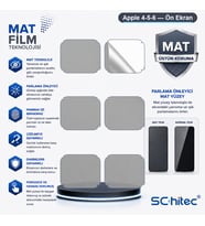SChitec Apple 4-5-6 Uyumlu Ön Yüzey Mat Hidrojel Ekran Koruyucu