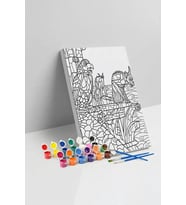 Mitolojik Figürler Desenli Mandala Tuval Boyama Seti 40x50 cm