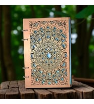 Ahşap Kitap Defter Kapağı- Defter İSME ÖZEL (Kahverengi-Kahve)