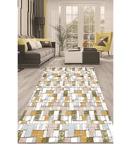 Dijital Kaymaz Taban Yıkanabilir Modern Renkli Salon Halısı Mutfak Halısı Yolluk ND-HT-573 (Çok Renkli)