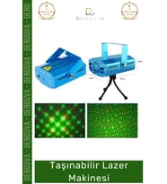 #LazerMakinesi Güçlü Işık Efektleri Parti Eğlence Sahne Kırmızı Yeşil Desen Taşınabilir Lazer Makine