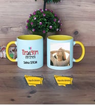 Özel Eğitim Öğretmeni Kupa Bardak Sarı Fotoğraflı Öğretmenler Günü Hediyesi