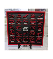 🏁 Formula 1 2025 Takvimi – 3D Baskı Maket (20x20 cm)  Koleksiyonluk ve Dekoratif