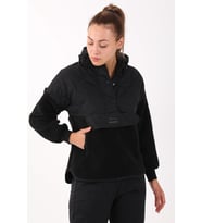 Maraton Comfort Kadın Kapüşonlu Siyah Sweatshirt