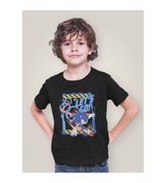 Sonic Lets Go Baskılı Unisex Çizgi Film Çocuk Tişört (1-12 Yaş)