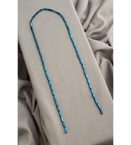 Hematit Doğal Taş Parlak Mavi Silindir Kesim 2x8mm Dizi