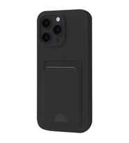 İphone 16 Plus Kılıf Kelvin Kartvizitli Silikon - Siyah