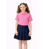 Erkek Kız Çocuk Polo Yaka Kısa Kollu Tişört BGL-ST05505 (Pembe)