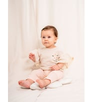 KD53403 – Şile Bezi Nakışlı Bluz & Pantolon Takım (6-36 Ay) (Somon)