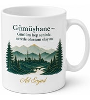 Gümüşhane Memleket Temalı Baskılı Kupa Bardak Hemşehri Hediye