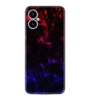 X5 Kılıf Silikon Desen Özel Seri Blue Red Fire 1637