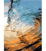  Sörf Zamanı Sayılarla Boyama Seti 60x75 cm (Tuvale Gerili)