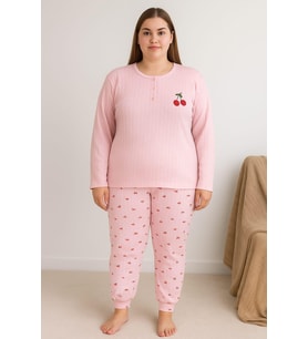 Kadın Büyük Beden Raporlu 0249 Pijama Takımı