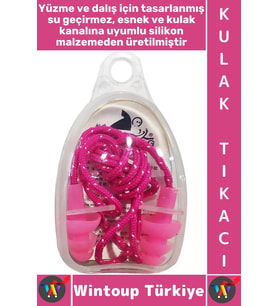 #Yüzme Su Gürültü Geçirmez Havuz Deniz Dalış Yüzme Saklama Kutulu İpli Esnek Silikon Kulak Tıkacı