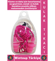 #Yüzme Su Gürültü Geçirmez Havuz Deniz Dalış Yüzme Saklama Kutulu İpli Esnek Silikon Kulak Tıkacı
