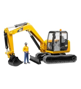 Bruder Cat Mini Ekskavatör ve İnşaat İşçisi BR02466