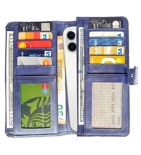 RİCH SMİTH ® CEPTELEFON ALANLI PORTFÖY CÜZDAN HAKİKİ DERİ / 1202 LACİVERT (DUMANLI PARLAK)