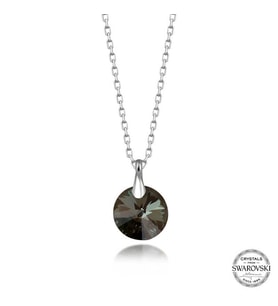 Swarovski Crystal İris Yeşil Taşlı Gümüş Kadın Kolye