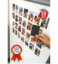 Kişiye Özel Fotoğraflı Resimli Buzdolabı Magneti 8x6 Cm 30 Adet