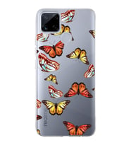 PrintiFy Realme C15  ile Uyumlu 1mm Slim Fit Water Color 2 Baskılı Şeffaf  Kılıf