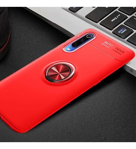 Xiaomi Mi 9 Se Kılıf Yüzüklü Magnetli Ravel Case (Kırmızı)