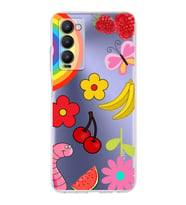 PrintiFy Tecno Camon 18 ile Uyumlu Water Color 5  Kamera Korumalı Şeffaf  Kılıf