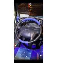 Dikişli Direksiyon Kılıfı Siyah/mavi Deri Mercedes Kamyon Tır Otobüs