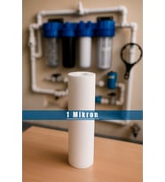 Su Arıtma Cihazı 1 Micron Sediment Tortu Filtre Kartuşu 10 inç (Siyah - Beyaz)