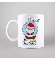 Mutlu Yıllar & Merry Christmas & Yılbaşı & Noel Baba Tasarımlı Kupa Kişiye Özel